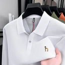 100% pure cotton high-end brand men's long sleeved polo shirt autumn fashion puppy embroidery design original top design T-shirt
