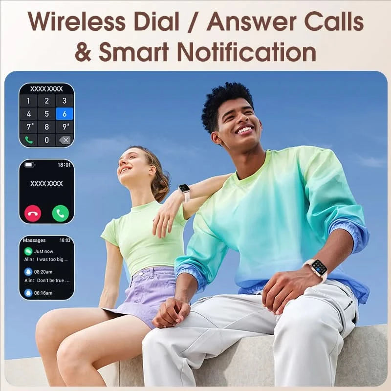 Smart Watch -for Women Stylish Fitness Tracker with Heart Rate Monitor, Message Notifications, Multi-Sport Mode, Music Playback