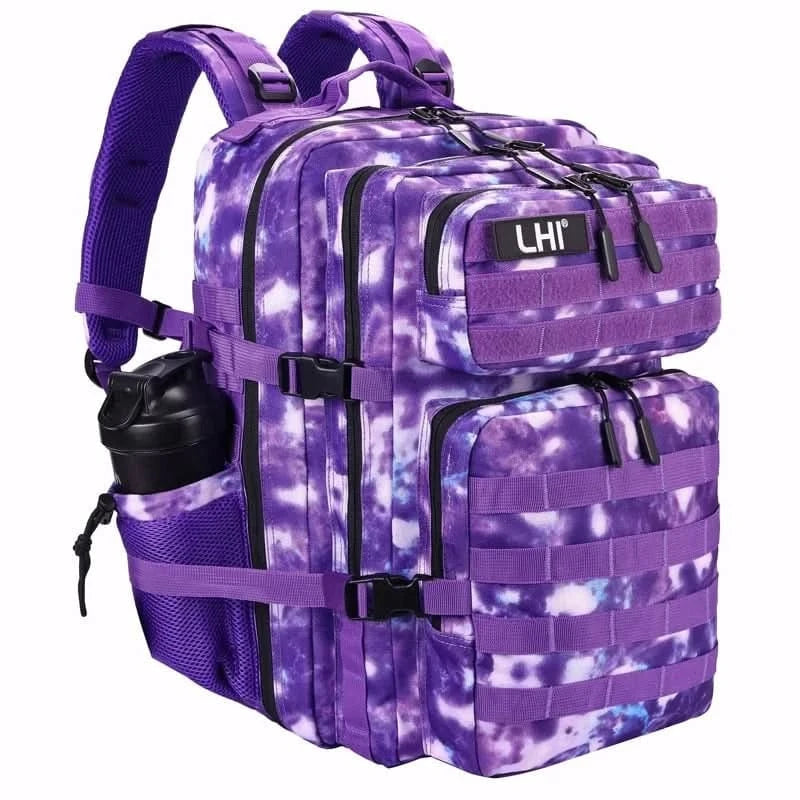 LHI 45L Tactical Backpack for Men and Women Large Athlete Gym Bag Outdoor Sports Hiking Survival Rucksack with Bottle Holder - M & M Global