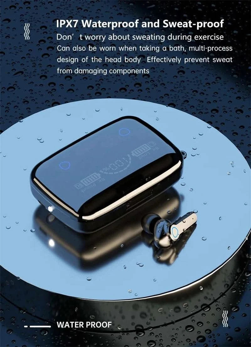 #M19 Bluetooth Headset Wireless Tws Gaming Support Noise-cancelling Touch In-ear Mini Emergency Power Bank Headset - M & M Global