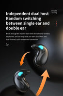 Sleep Wireless Earphone TWS Bluetooth 5.3 Headphones Hidden Earbuds IPX5 Waterproof Noise Reduction Sports Headset - M & M Global
