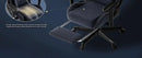 Dowinx Gaming Chair with Massage Lumbar Support, Suede Fabric Ergonomic Computer Chair with Footrest for Adults