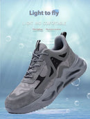 Men's Comfortable Soft-Soled Smash and Puncture Resistant Work Shoes