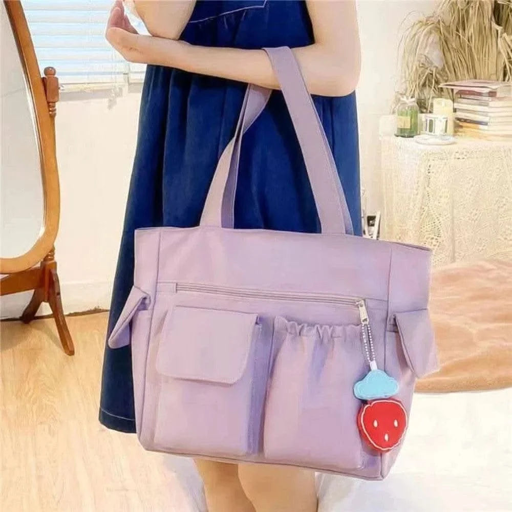 Bag Women Messenger Bag Preppy Student Book Bag Nylon Shoulder Bags Commuter Handbag Women - M & M Global
