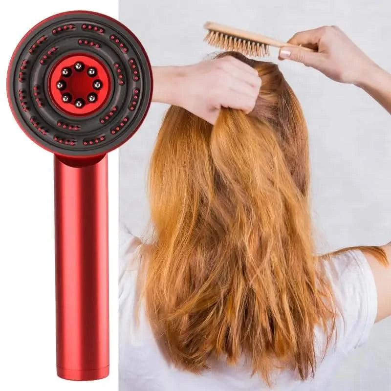 Electric Scalp Massager Hair Oil Applicator Scalp Massager 3 Modes Blue/Red Light Scalp Massager Tool Vibrating Massage comb - M & M Global