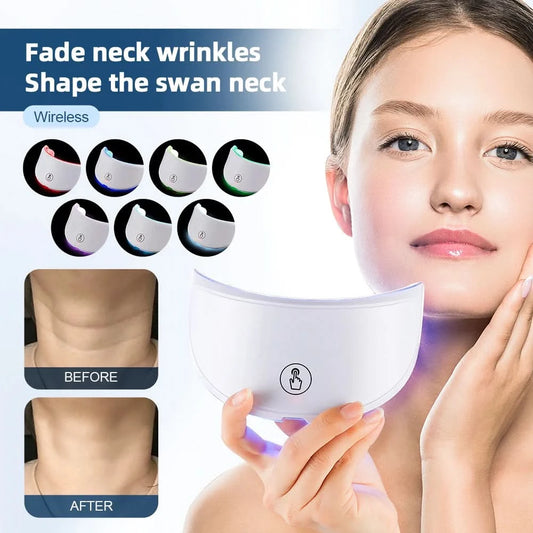 Neck LED Lift Mask Photon Anti-Wrinkle Skin Tightening Neck Beauty Device Skin Brighten Rejuvenation Neck Wrinkle Remover - M & M Global