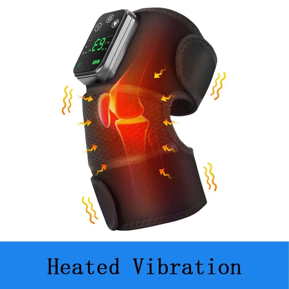 Thermal Knee Massager 3 in 1 Shoulder Knee Elbow Heating Massage Support Brace Rechargeable Vibration Pad Arthritis Muscle Relax - M & M Global