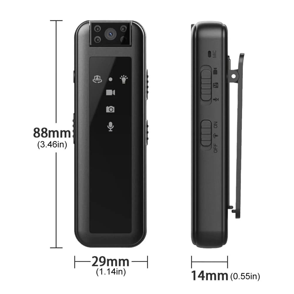 HD 1080P Mini Camera Night Vision Portable Camera Small Rotating Bicycle Stand Recorder Outdoor Sports Camera With Back Clip - M & M Global