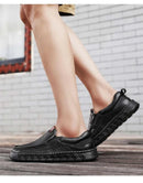 2024 Retro Loafer Genuine Split Leather Classic Shoes Sewing Comfortable Men Casual Slip-on Club Party Shoe Spring Summer - M & M Global