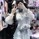 Korean Fashion Y2k Punk Backpack Lace Bow Cat Ear Lotus Lace Decoration Lolita Backbag PU Leather Large Capacity Women Backpack - M & M Global