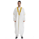 Muslim Arab Men Thobe Thawb Caftan Eid Jubba Thobe Mens Cardigan Abaya Long Dress Ramadan Robe Saudi Arab Musulman Caftan Dubai - M & M Global