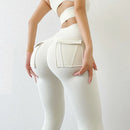 Women's Gym Leggings Pocket Yoga Pants Sexy Naked Feeling  Fitness Sports Pants Stretch Soft High Waist Running Push Up Leggings