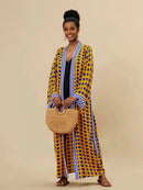 Para Praia Kimono Beach Robe 9 Colors Bikini Cover Ups Beachwear Femme Long Dress Sarong Women Loose Cardigan Swimsuit Covers - M & M Global
