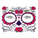 Day of The Dead Skull Face dress up Temporary Tattoo Stickers Pop Halloween Facial makeup Special Waterproof Face tattoo - M & M Global