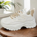 Chunky Fashion Sneakers Comfortable Casual Dad Shoes Lace-Up Walking Shoes Breathable Mesh for Women - M & M Global