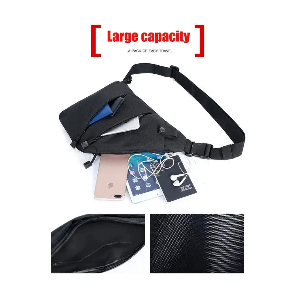 Holster Men's Left Right Nylon Shoulder Bag Anti-theft Bag Chest Bag Hunting Multifunctional Concealed Tactical Storage Gun Bag - M & M Global