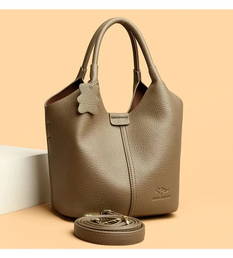Soft Leather Handbags for Women Vintage Shoulder Bag Luxury Designer Ladies Large Capacity Bags Sac A Main - M & M Global