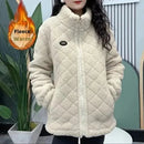 Thickened Hooded Cotton Jacket Women's Warmth Winter Coat Fleece Lined Mommy Style Outerwear Chinese Brand AE Stock