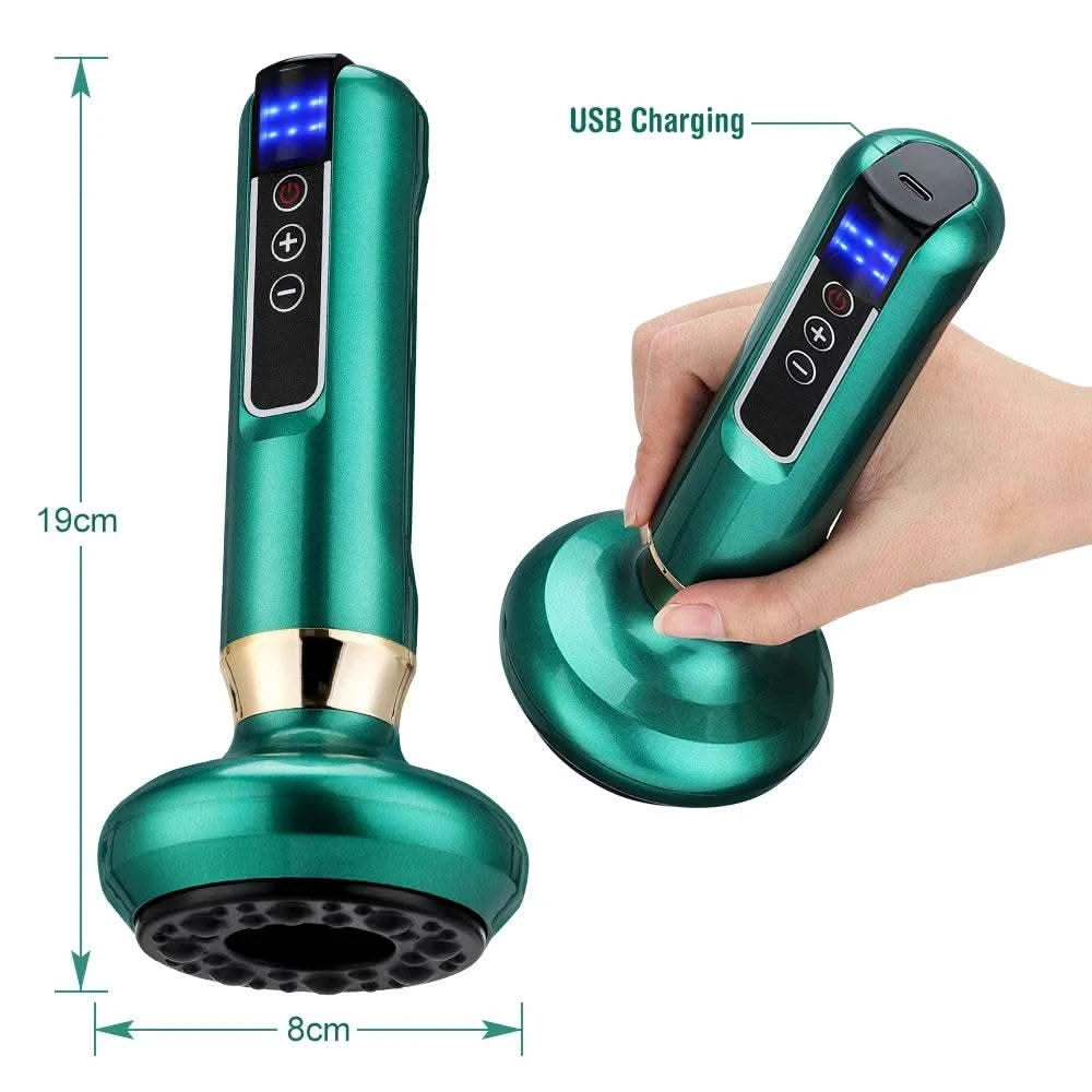 Chinese Electric Suction Vacuum Cupping Anti Cellulite Beauty Massager Glass Jars Anti Cellulite Cupping Vacuum Slimming Guasha - M & M Global