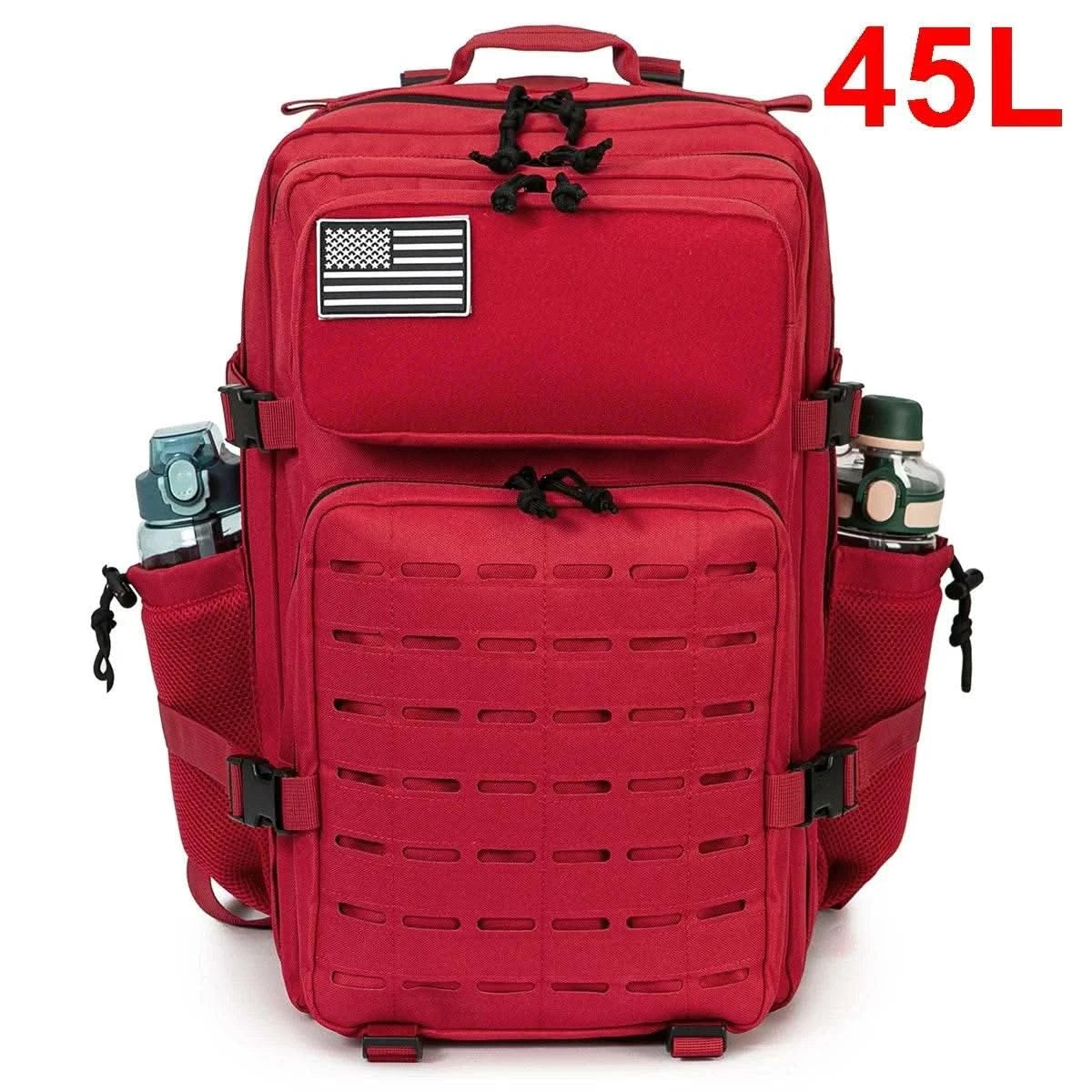 25L/45L Tactical Backpack for Men and Women Outdoor Survival Bug Out Bag Small School Rucksack Hking with Bottle Holder - M & M Global