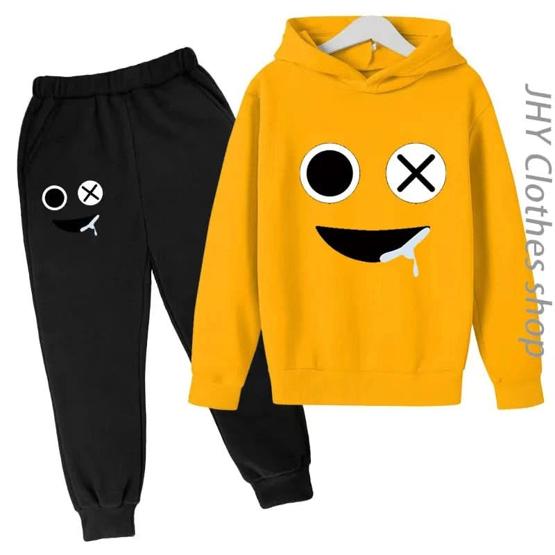 Children Set Boys Girls Kids rain Clothing  Sweatshirt 3-12 Years Toddler Printing Spring Sports game Leisure Time Hoodies - M & M Global