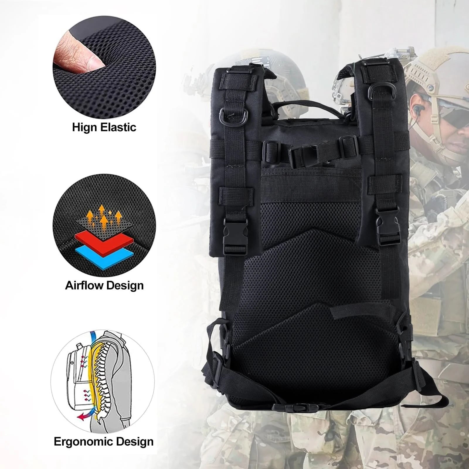 Lawaia 30L or 50L Tactical Backpacks Backpack Outdoor Sport Backpacks Camping Hunting Backpacks Hiking Bag - M & M Global
