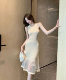 Dresses for Women Black SMidi Woman Dress Party Evening Night Club Prom Casual Youth G Fashion Summer 2024 Retro Sensual Sexy X - M & M Global