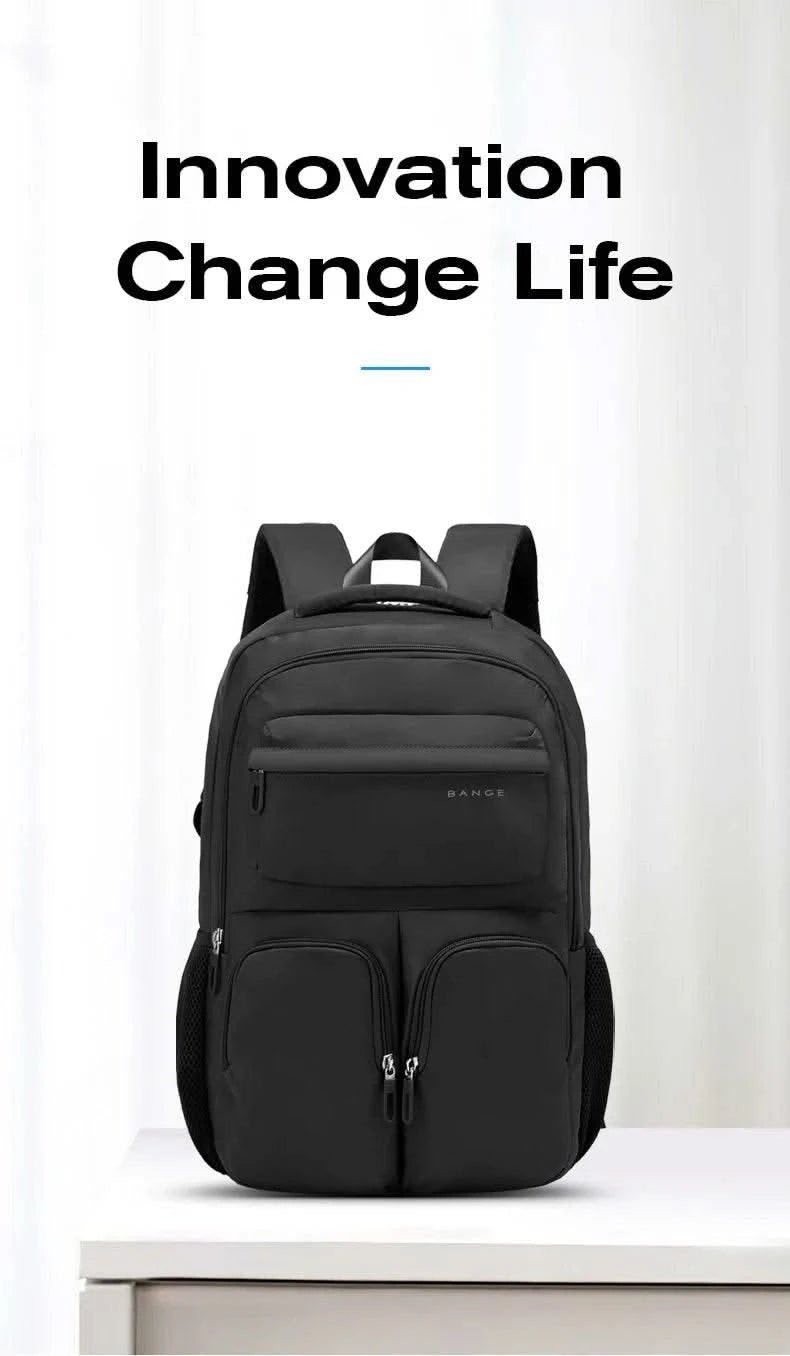 BANGE Large Capacity Men Backpacks for 15.6 Laptop Business Travel Women Backpack Waterproof School Bags with Mesh Side Pockets - M & M Global