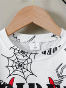 The 2025 summer new children's suit 3D digital printed spider children's summer top/shorts is suitable for boys and girls. It is - M & M Global