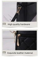 2025 Women's One Shoulder Small Square Handbag New Cross Border Foreign Trade Lingge PU Crossbody Versatile Small Messenger Bag - M & M Global