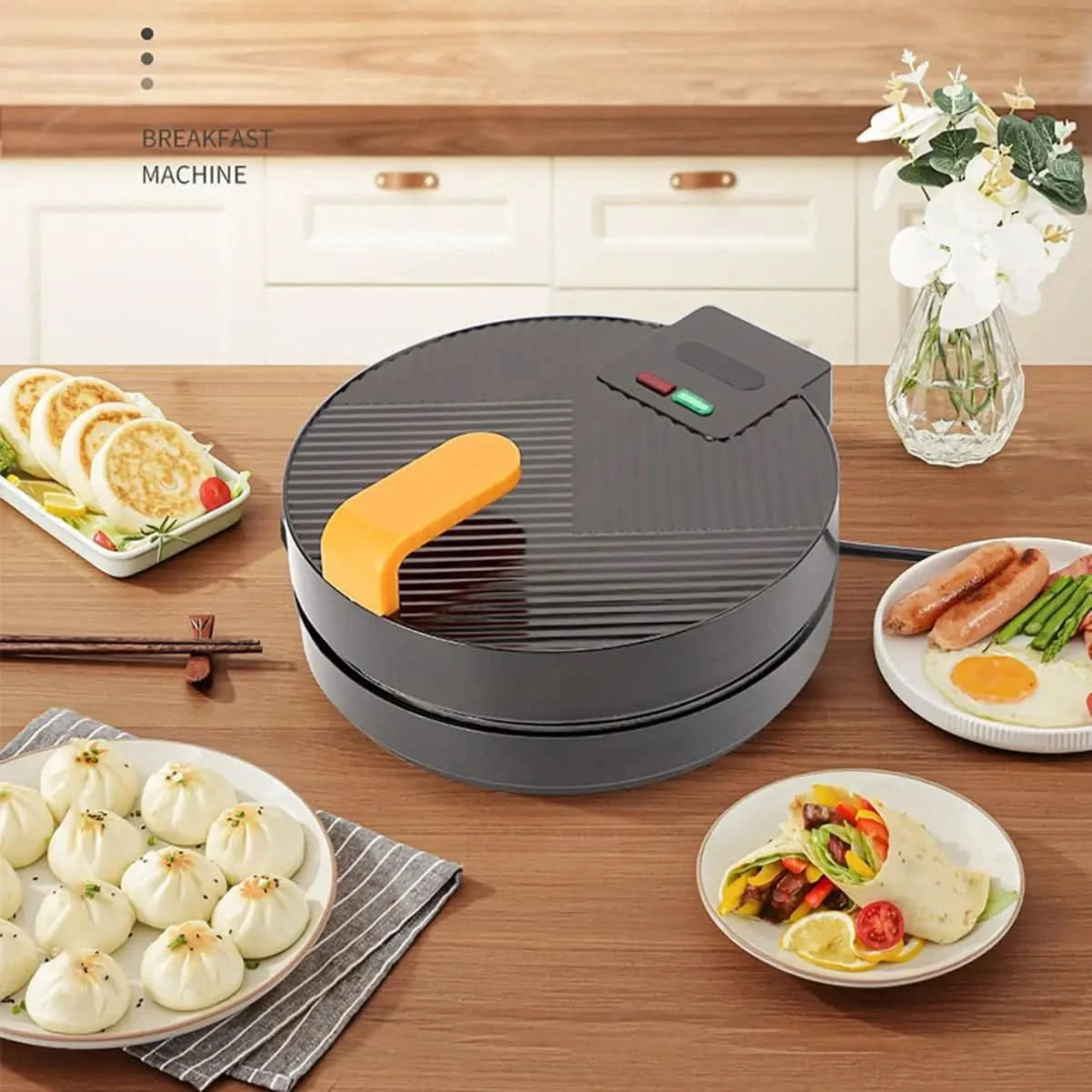 Doughnut Maker, Household Cake Breakfast Maker, Sandwich Maker, Large Eight Hole Bread Maker,Bread Maker,110V - M & M Global