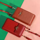 2024 New Women's Bag Mobile Phone Bag Trendy Line Simple Ladies Shoulder Bag Messenger Bag Lock Small Square Bag - M & M Global