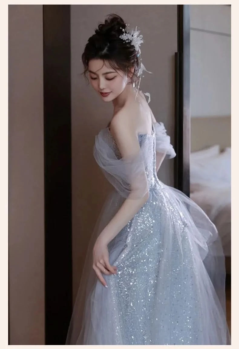 Y2k Evening Dresses Women's 2025 New Summer Banquet Long Dress Slim Sexy Light Luxury Art Test Host Adult Birthday Party Dress - M & M Global