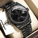 POEDAGAR Fashion High Quality Men Clock Waterproof Date Week Watch For Man Stainless Steel Luxury Quartz Men's Watches Reloj+Box