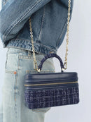 Women's bag 2024 autumn and winter new small square bag with hard single shoulder cross-body portable fashion box bag women - M & M Global
