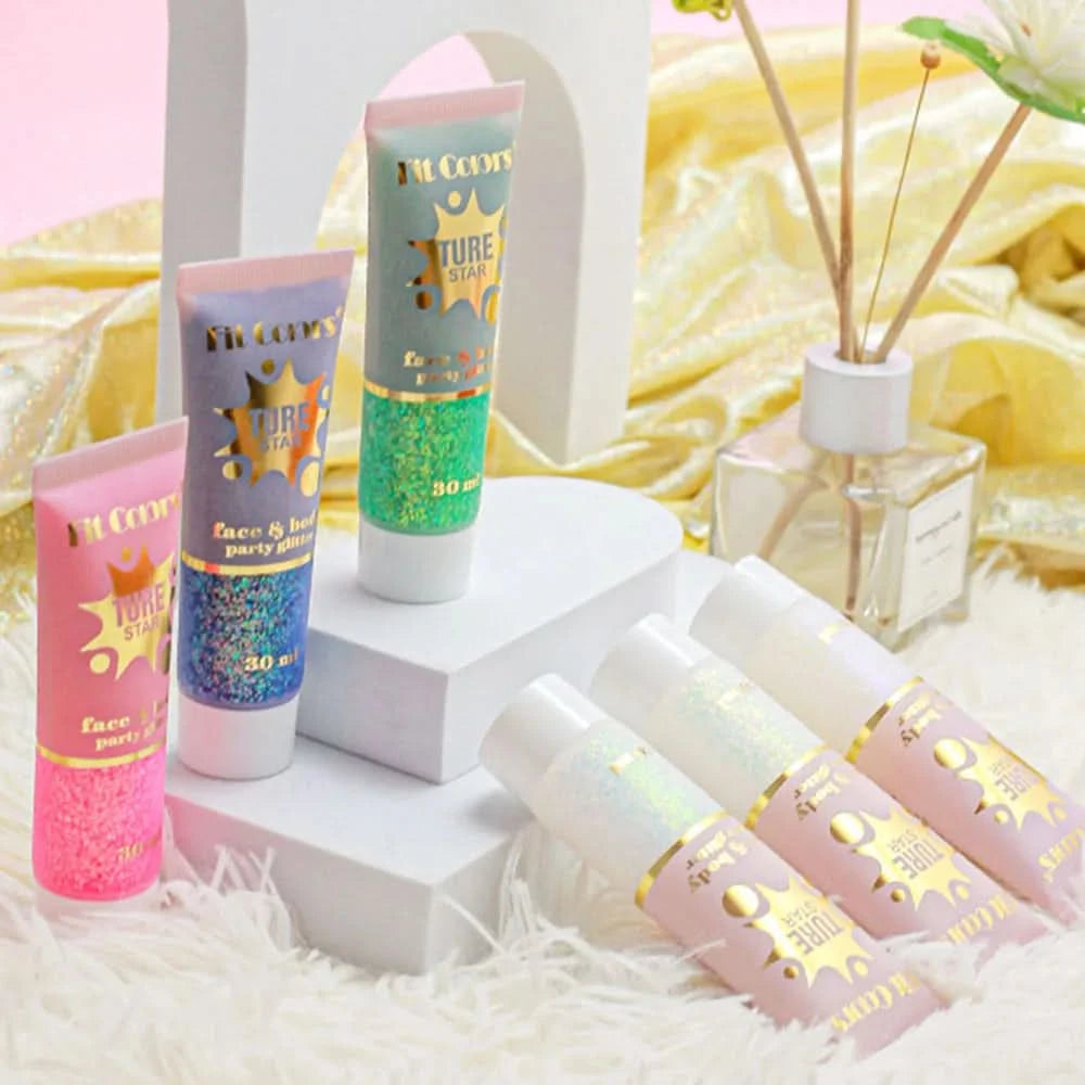 Facial&body Chameleon High Gloss Glitter Powder Long Lasting Waterproof Stage Party Glitter Eyeshadow Hair Face Body Glitter Gel - M & M Global