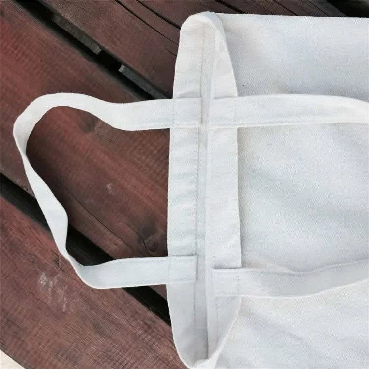 5 PCS Large Capacity Canvas Tote Shoulder Bag Fabric Cotton Cloth Reusable Shopping Bag Eco Tote Bag Casual Beach HandBag Daily - M & M Global