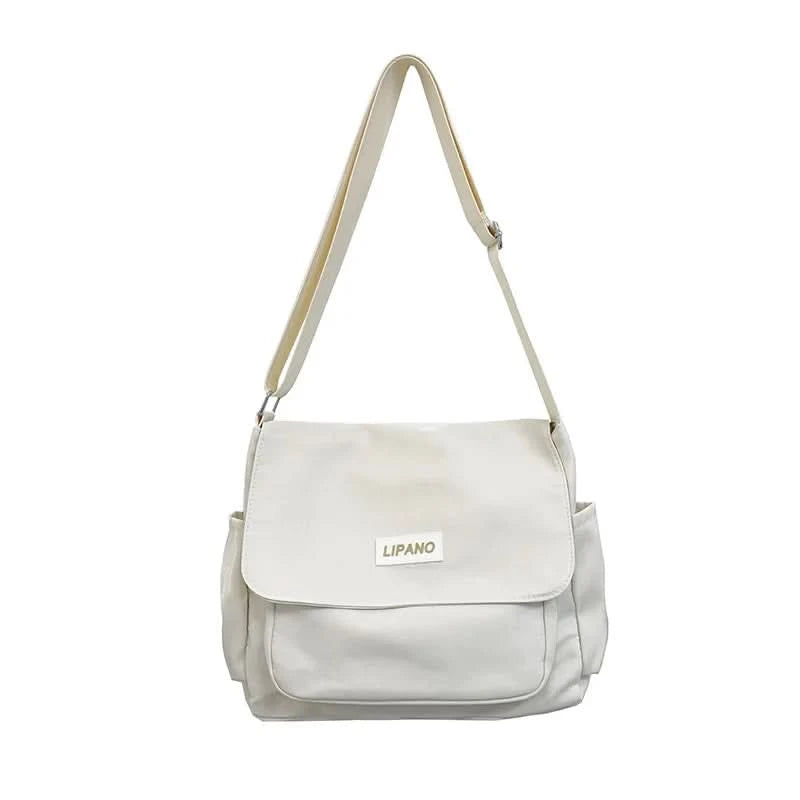 Nylon Messenger Bag Men Shoulder Bag Trendy Men's Messenger Bag, Student School Bag, Solid Color Crossbody Bags for Men Handbag - M & M Global