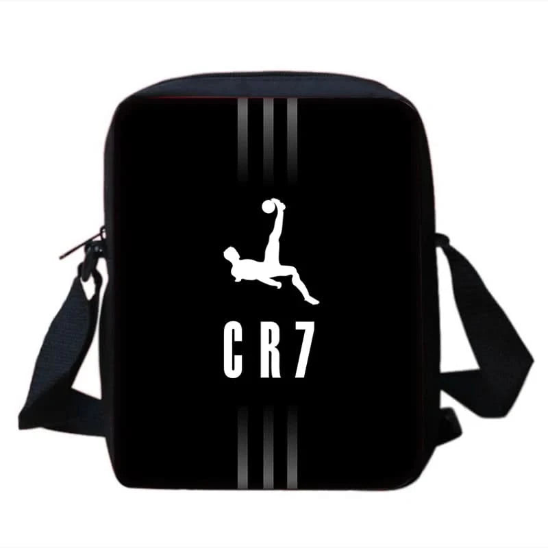 pcs set Football CR7 Star Child School Backpack with Lunch Bags Pencil Bags School Bags for R-Ronaldos Boys Girls Best Gift - M & M Global