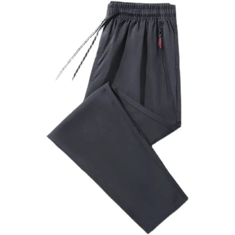 Men's Casual Pants Stretch Slim Fit Elastic Waist Jogger Korean Classic Blue Black Gray Male Brand Trousers Plus Size - M & M Global