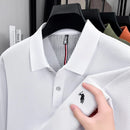 100% pure cotton fashionable men's brand Paul exquisite embroidered long sleeved spring autumn new comfortable casual POLO shirt