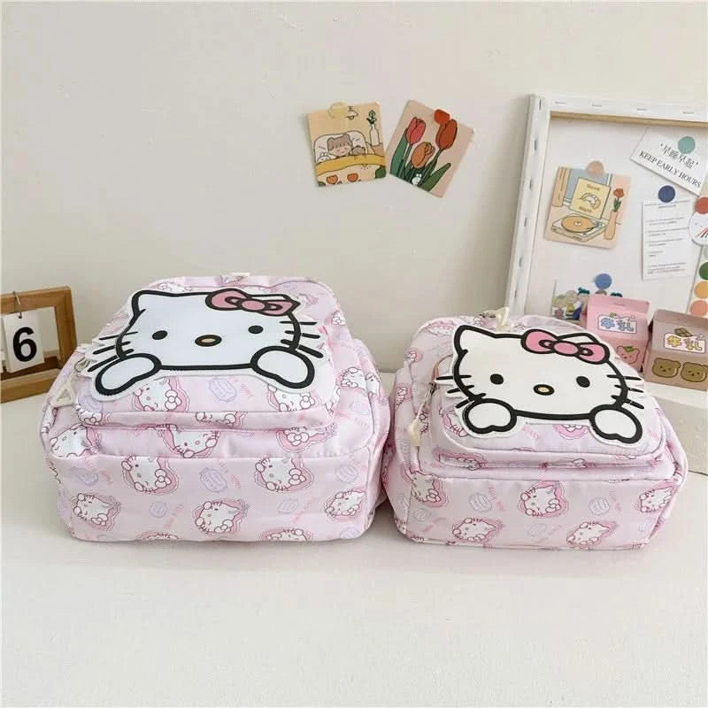 Kawaii Hello Kitty Kuromi Cinnamoroll Backpacks Cute Cartoon My Melody Pochacco Pompom Purin Anime Storage School Bag Sac A Dos - M & M Global