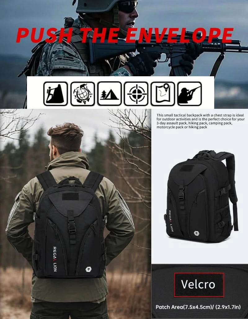 Men's Backpack Multifunctional Travel Backpack Large Capacity Outdoor Sports Bag Adjustable Strap/Zipper Bag Tactical Bag Men - M & M Global