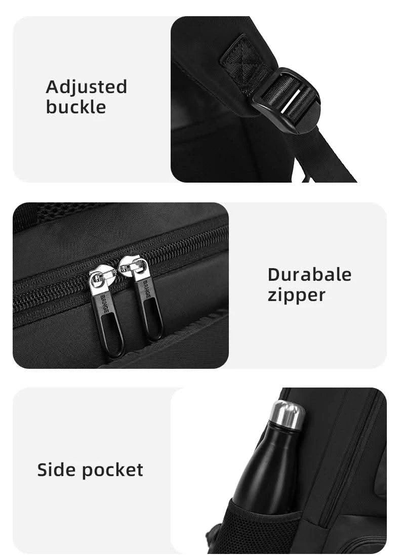 BANGE Large Capacity Men Backpacks for 15.6 Laptop Business Travel Women Backpack Waterproof School Bags with Mesh Side Pockets - M & M Global
