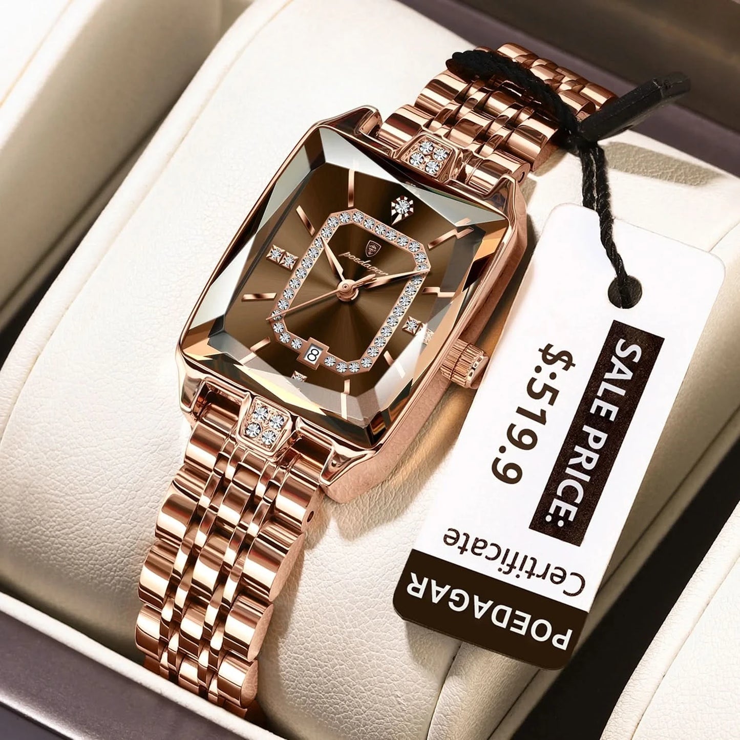 POEDAGAR Luxury Watch For Woman Waterproof Calendar High Quality Ladies Watch Stainless Steel Quartz Women's Watches Elegant+Box - M & M Global