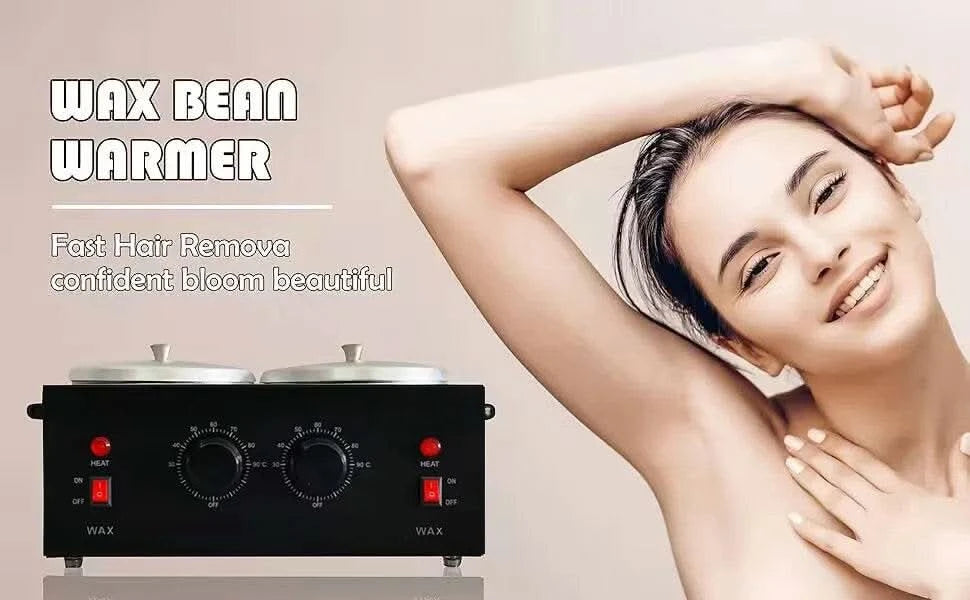 Dual Wax Pots Professional Electric Wax Heater Machine Parrafin Waxing Machine for Hair Removal Facial Skin Body SPA Salon - M & M Global