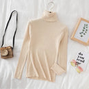 Women Turtleneck Sweater Knitted Soft Pullovers cashmere Jumpers Basic Solid Soft Sweaters Women Autumn Winter Casual Top