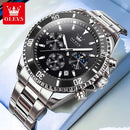 OLEVS Watches For Men Classic with Date Dress Luxury Big Face Waterproof Luminous Men's Wrist Watch Stainless Steel Men Watch - M & M Global