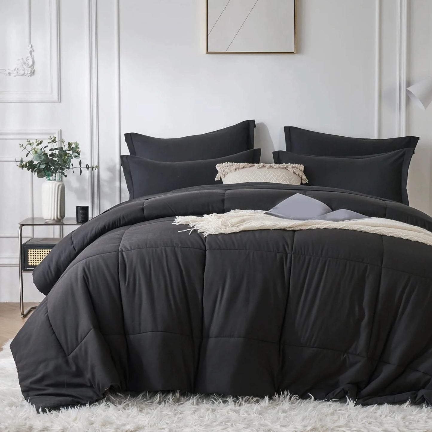 Black comforter set on a bed in a bedroom with white walls and decor.
Grid Bedding Set

Microfiber Comforter Set

Polyester Bed Set

All-Season Bedding

Checkered Comforter

Soft Breathable Bedding

Modern Bedding Design

Machine Washable Quilt

Bed-in-a-Bag Set

Durable Quilted Comforter

7-Piece Bedding Set

Twin Full Queen King Bedding

Minimalist Bedding Set

Lightweight Quilt Set

Vacuum Packed Bedding

Stylish Bedroom Decor

Gift Bedding for Teens

Bedding Set for Men and Women

Tatting Weave Bedding
