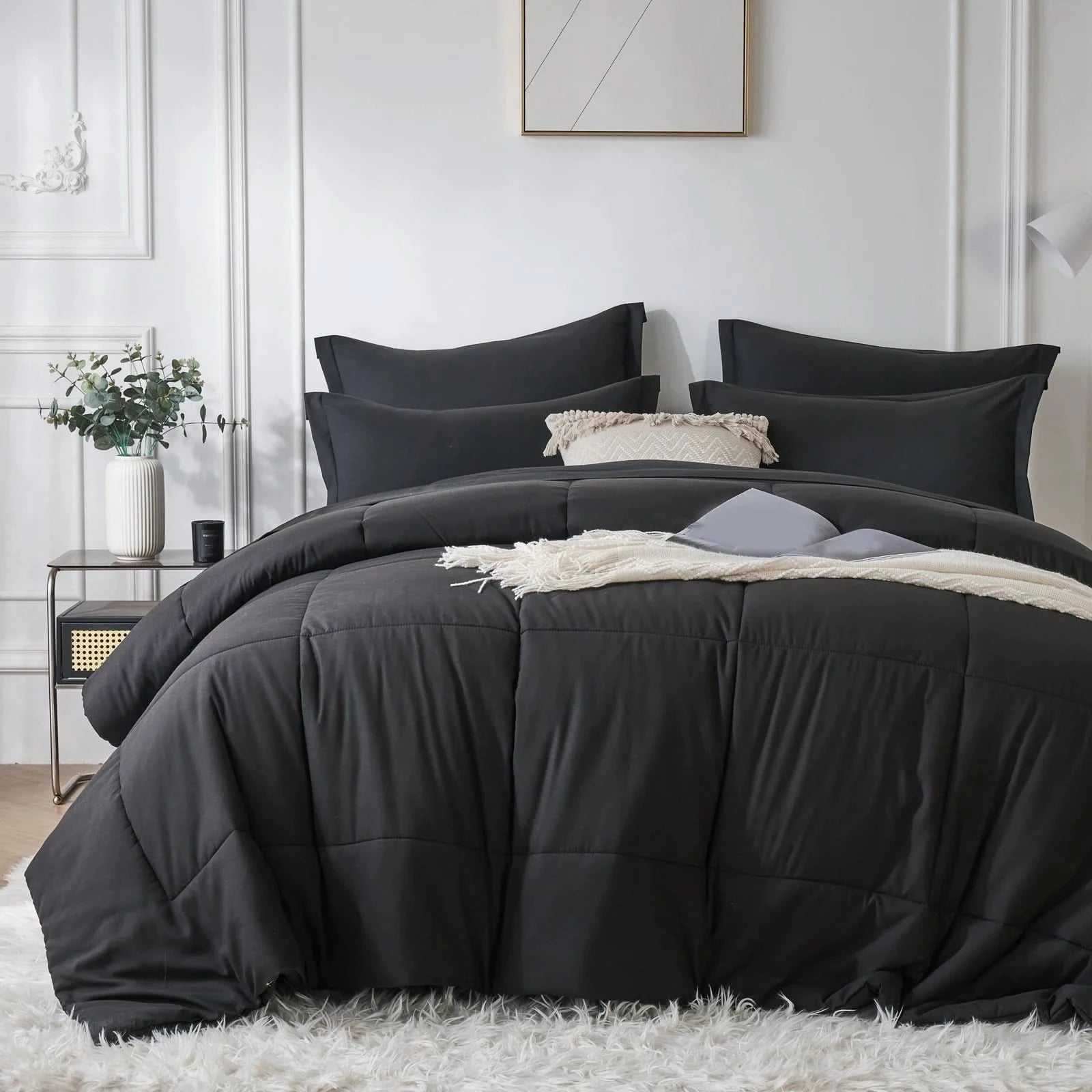Black comforter set on a bed in a bedroom with white walls and decor.
Grid Bedding Set

Microfiber Comforter Set

Polyester Bed Set

All-Season Bedding

Checkered Comforter

Soft Breathable Bedding

Modern Bedding Design

Machine Washable Quilt

Bed-in-a-Bag Set

Durable Quilted Comforter

7-Piece Bedding Set

Twin Full Queen King Bedding

Minimalist Bedding Set

Lightweight Quilt Set

Vacuum Packed Bedding

Stylish Bedroom Decor

Gift Bedding for Teens

Bedding Set for Men and Women

Tatting Weave Bedding
